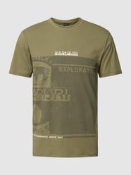 T-Shirt mit Label-Statement-Print Modell 'MANTA' von Napapijri Grün - 30