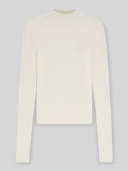 Sweter o kroju slim fit z dzianiny z prążkowanej mieszanki wiskozy model ‘SARMIE_B’ od Hugo Blue - 27