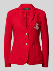 Blazer mit Label-Badge von Lauren Ralph Lauren Rot - 20