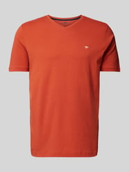 T-Shirt mit V-Ausschnitt von Fynch-Hatton Orange - 15