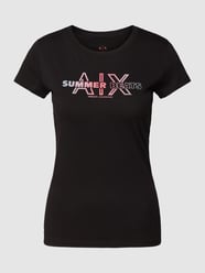 T-Shirt mit Statement-Print von ARMANI EXCHANGE Schwarz - 16