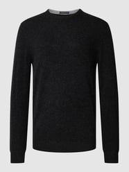 Pullover mit Woll-Anteil in unifarbenem Design von Christian Berg Men Grau / Schwarz - 28