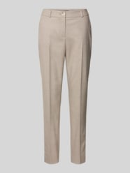 Regular Fit Stoffhose mit Strukturmuster von comma Beige - 13