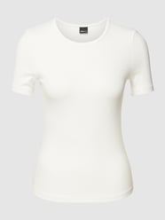 T-Shirt in Ripp-Optik von Gina Tricot Beige - 46