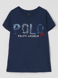 T-shirt met logo-applicaties van Polo Ralph Lauren Teens Blauw - 37