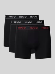 Boxershorts mit elastischem Label-Bund im 3er-Pack von HUGO Schwarz - 1