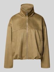Jacke in Leder-Optik mit Reißverschluss und Eingrifftaschen von Gina Tricot - 46