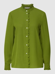 Bluse mit Rüschen von Jake*s Collection Grün - 35