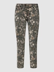 Hose mit floralem Allover-Muster Modell 'Malibu' von Buena Vista Grau - 42