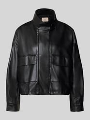 Jacke in Leder-Optik mit Pattentaschen Modell 'DANAO' von SUNCOO PARIS - 6