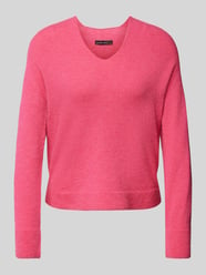 Gebreide pullover met V-hals van Marc Cain Fuchsia - 36