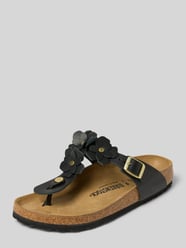 Teenslippers van echt leer model 'GIZEH FLOWER EMBELLISHMEN' van Birkenstock - 4