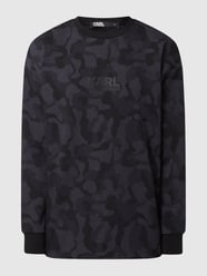 Oversized Sweatshirt mit Camouflage-Muster von Karl Lagerfeld Schwarz - 11