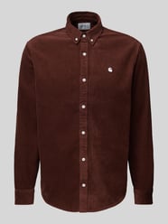 Regular Fit Freizeithemd mit Button-Down-Kragen Modell 'MADISON' von Carhartt Work In Progress Braun - 36