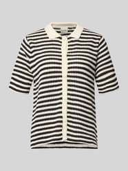 t-shirt z kołnierzykiem polo i listwą guzikową model 'LORIANNA' od ICHI - 8