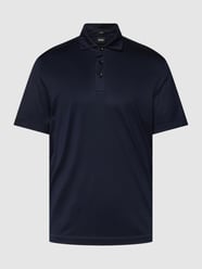 Poloshirt mit kurzer Knopfleiste Modell 'Press' von BOSS Blau - 1