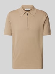 Poloshirt mit Reißverschluss Modell 'Orbit' von Tiger Of Sweden Beige - 16