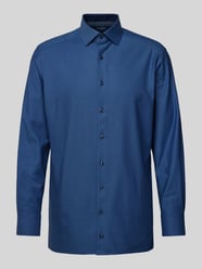 Koszula biznesowa o kroju modern fit z fakturowanym wzorem model ‘Global’ od OLYMP - 37