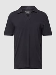 Regular Fit Poloshirt mit V-Ausschnitt von Marc O'Polo Blau - 1