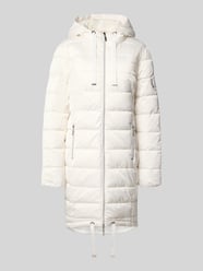 Regular fit gewatteerd lange jas met tunnelkoord van monari - 18