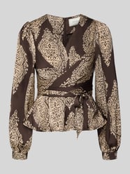 Regular fit blouse met all-over paisleydessin Model 'Rista' van Neo Noir - 21