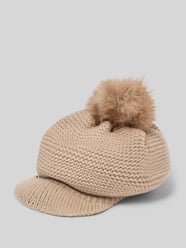 Mütze mit Bommel-Schirm von Loevenich Beige - 18