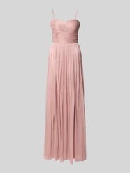 Abendkleid mit Seitenschlitz und Spaghettiträgern von LUXUAR FASHION Pink - 36