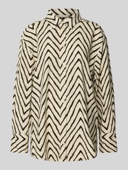 Bluzka koszulowa o kroju oversized z mieszanki wiskozy i lnu od Tom Tailor - 38