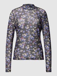 Semitransparentes Longsleeve mit Stehkragen Modell 'VIVOLETTIS' von Vila Schwarz - 37