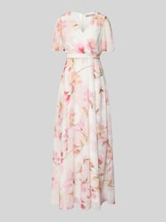Maxikleid im Allover-Look mit Taillenband von Christian Berg Cocktail - 24