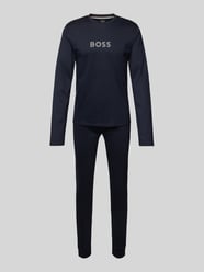 Comfort Fit Pyjama aus reiner Baumwolle von BOSS Blau - 40