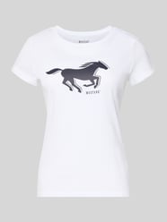 męski t-shirt o kroju regular fit z nadruk z logo model 'Loa' od Mustang - 2