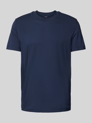 T-Shirt mit geripptem Rundhalsausschnitt Modell 'Carlon' von JOOP! Collection Blau - 38