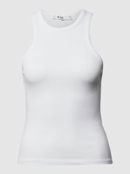 Tanktop aus Baumwoll-Mix in Ripp-Optik von NA-KD Weiß - 36