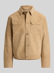 Regular Fit Lederjacke aus echter Lammvelours von Polo Ralph Lauren Beige - 17