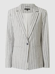 Blazer met linnen  van comma Wit - 19