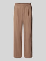 Straight Leg Bundfaltenhose aus Baumwoll-Leinen-Mix von REVIEW Beige - 1