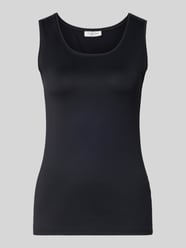 Top w kroju slim fit z okrągłym dekoltem od Christian Berg Woman - 3