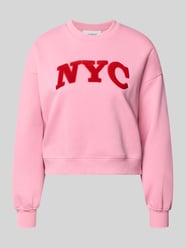 relaxed fit sweatshirt van katoenmix model 'Tatum' van JJXX - 1