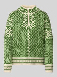 Gebreide pullover van wol met ritssluiting, model 'LEKNES' van Dale of Norway - 42