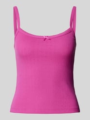 Top met strikdetail van Review Fuchsia - 13