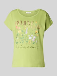 t-shirt z nadrukiem z motywem i okrągłym dekoltem od Christian Berg Woman - 45