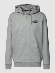 Sweatjacke mit Label-Print Modell 'Small Logo' von PUMA PERFORMANCE Grau - 46