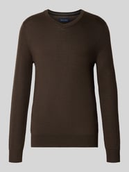 Strickpullover aus Woll-Mix mit V-Ausschnitt von Christian Berg Men - 40