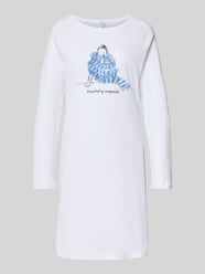 Relaxed fit nachthemd met motiefprint, model 'Mein Wohlfühlzeit' van LOUIS & LOUISA - 9