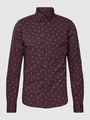 Vrijetijdsoverhemd met all-over motief van s.Oliver RED LABEL Rood - 7