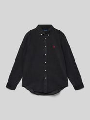 Koszula casualowa o kroju regular fit z wyhaftowanym logo od Polo Ralph Lauren Teens - 9