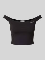 Crop Top aus Viskose-Mix mit Label-Detail von Calvin Klein Jeans - 10