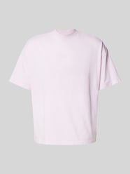 Oversized T-shirt met labelprint, model 'BRACY' van Pegador Fuchsia - 5