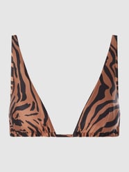 Bikini-Oberteil mit Animal-Print von Chiara Fiorini Braun - 39